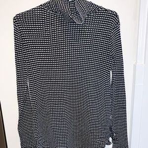 Black and White Turtle Neck
